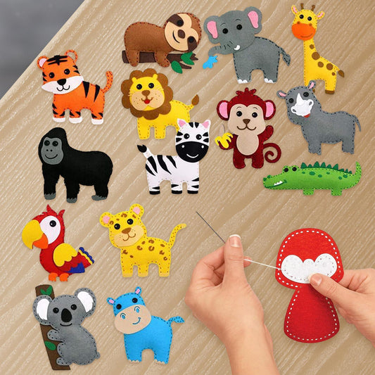 ZooCraft Felt Dieren Kit (12 STUKS)