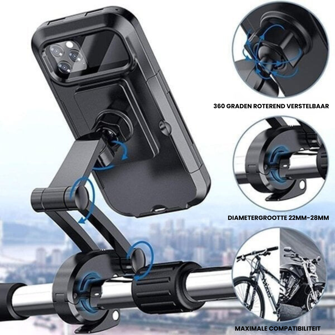 HoldTight Waterdichte Telefoonhouder voor Fiets en Motor