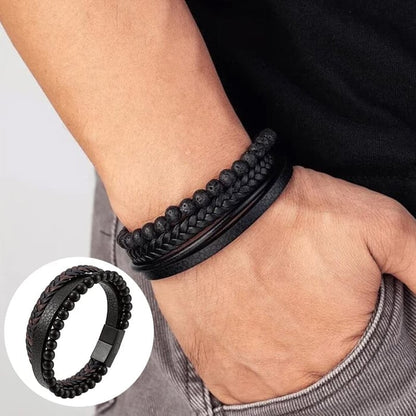 StoneFlex Leren Armband