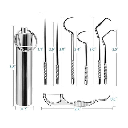 OralGuard Roestvrijstalen Tandenstoker Set