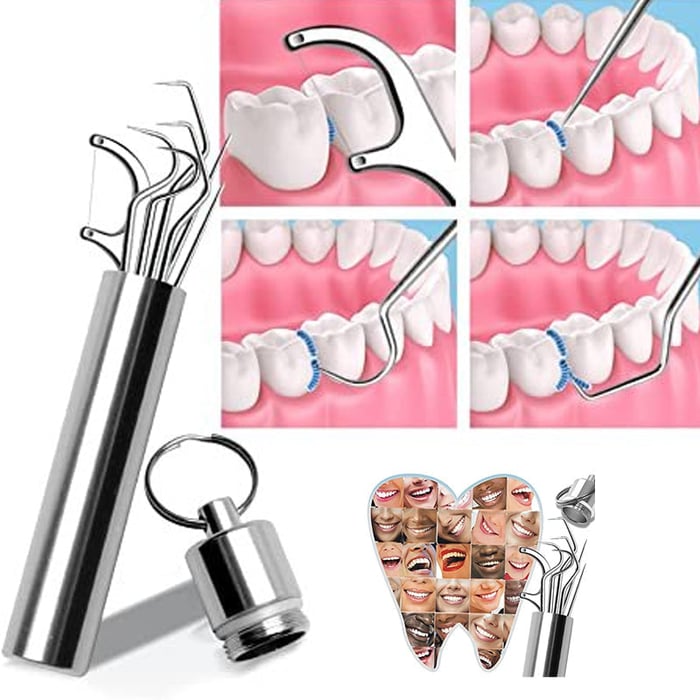 OralGuard Roestvrijstalen Tandenstoker Set